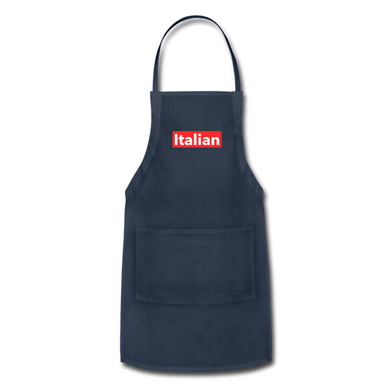 Italian red Apron - navy
