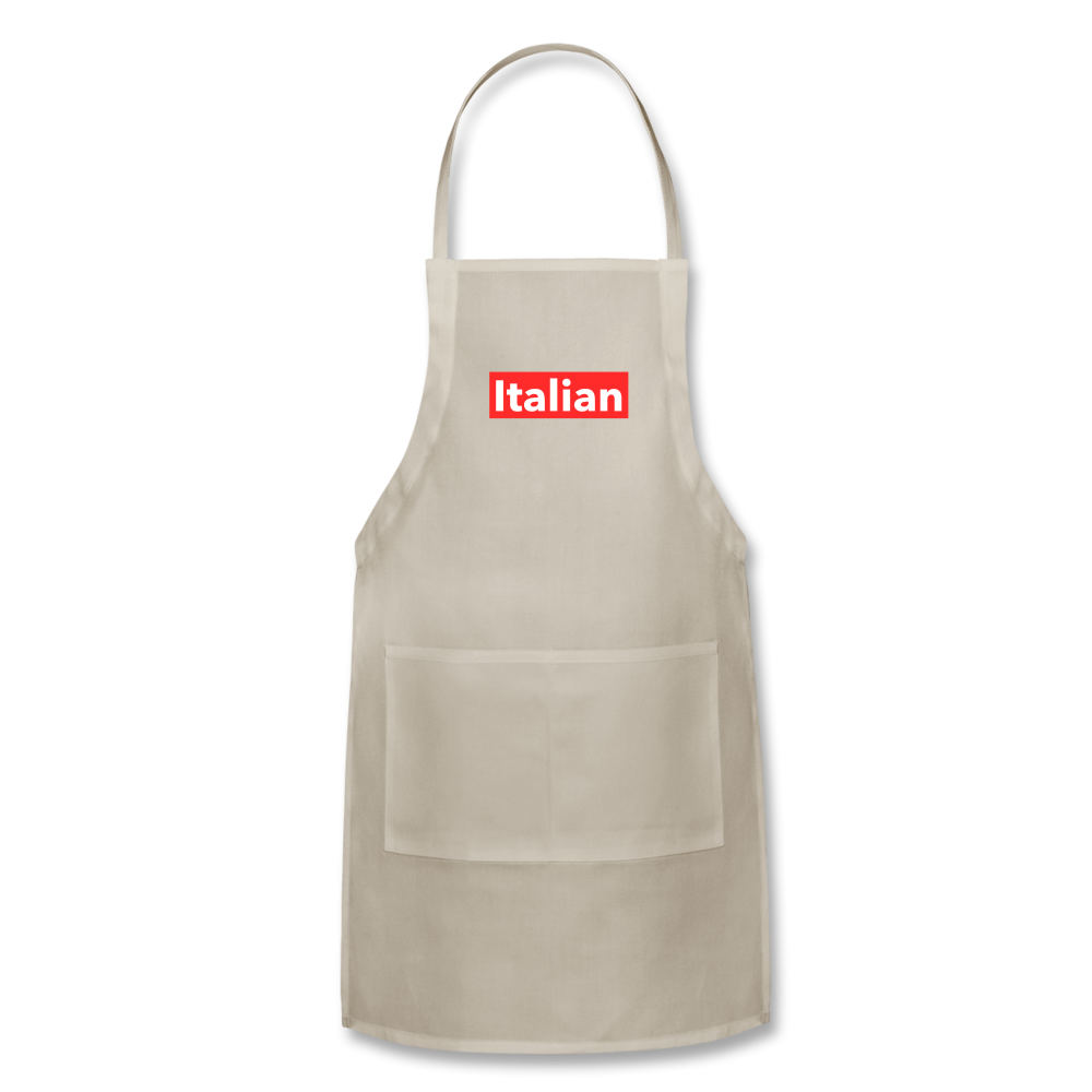 Italian red Apron - natural