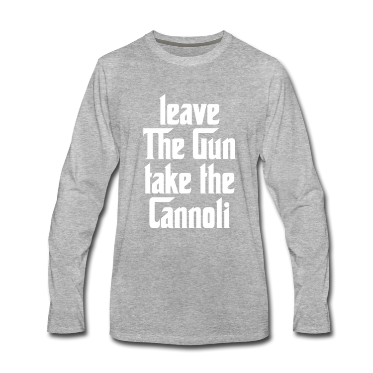 Leave The Gun Take The Cannolis Men's Longsleeve - heather gray