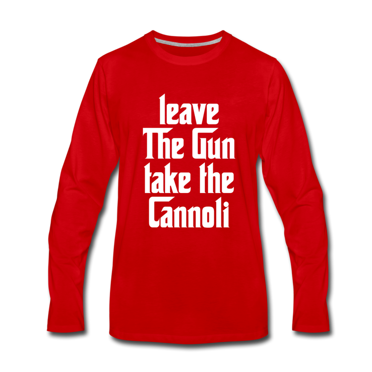 Leave The Gun Take The Cannolis Men's Longsleeve - red