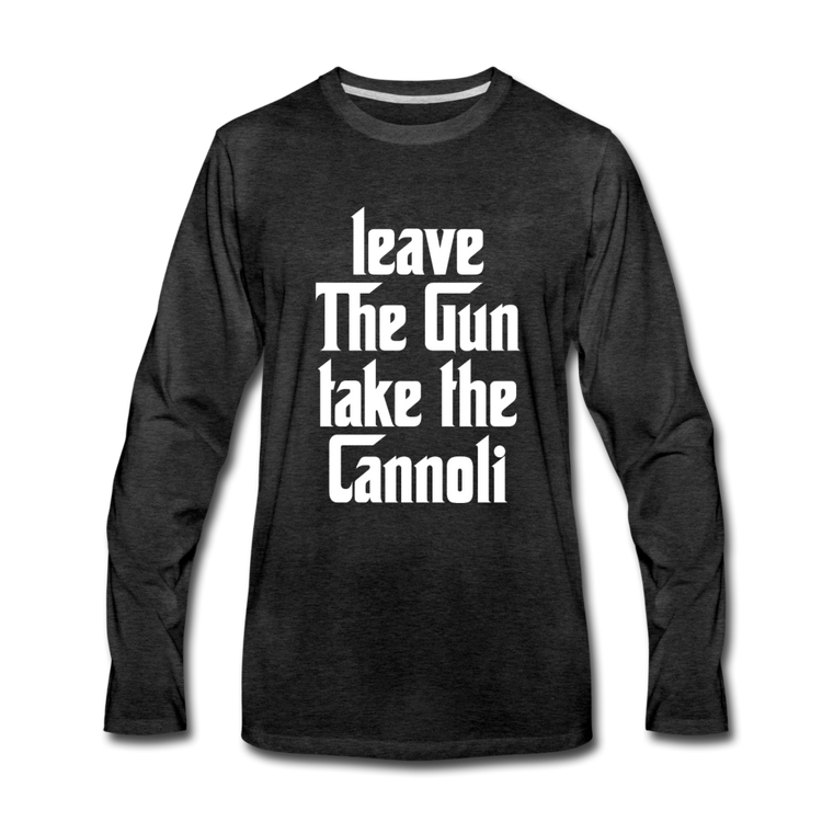 Leave The Gun Take The Cannolis Men's Longsleeve - charcoal gray