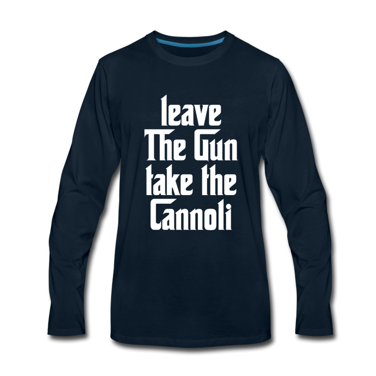 Leave The Gun Take The Cannolis Men's Longsleeve - deep navy