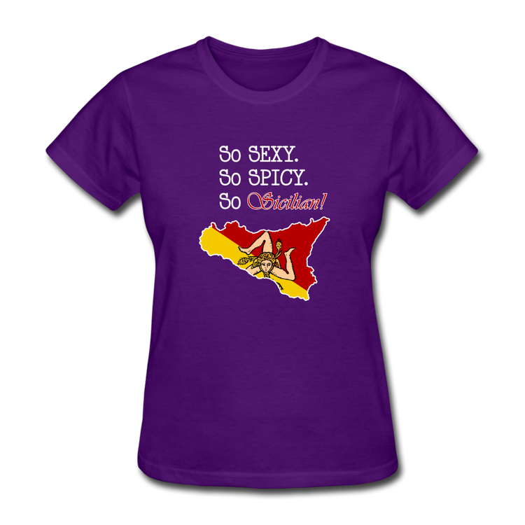 So sexy, So spicy, So Sicilian Women's T-Shirt - purple