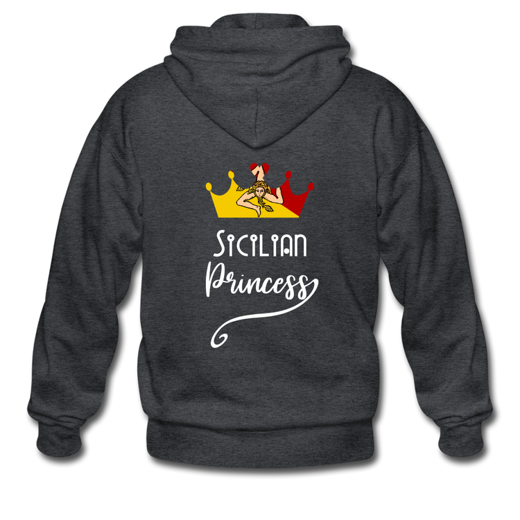 Sicilian Princess Gildan Heavy Blend Adult Zip Hoodie - deep heather