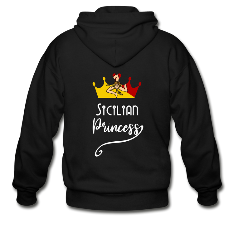 Sicilian Princess Gildan Heavy Blend Adult Zip Hoodie - black