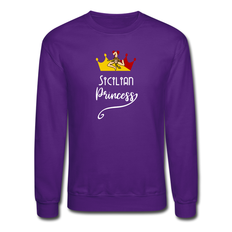 Sicilian Princess Crewneck Sweatshirt - purple