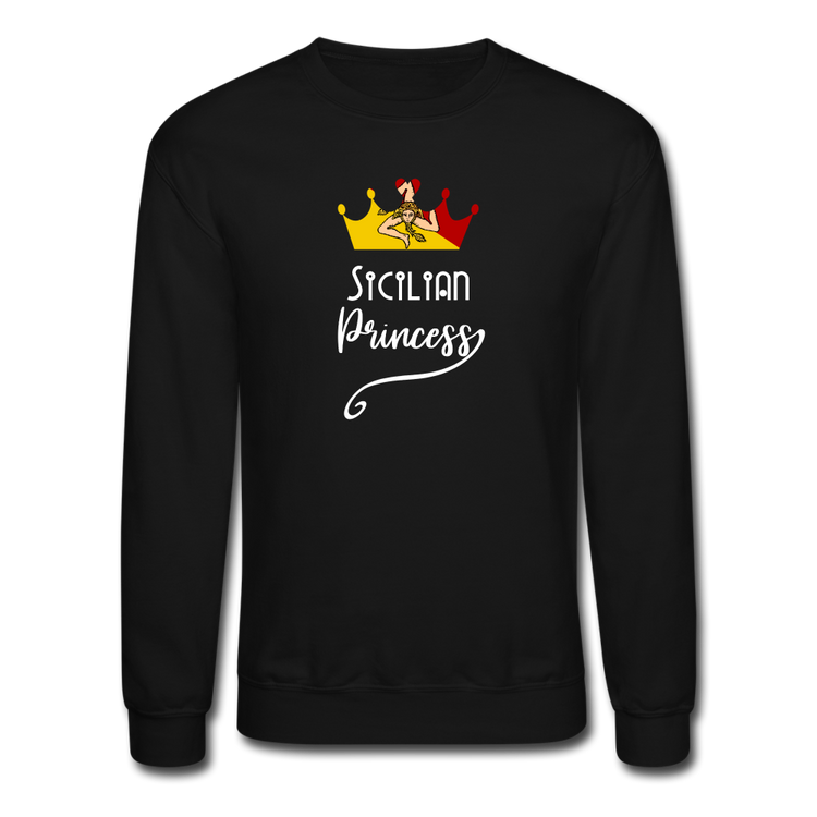 Sicilian Princess Crewneck Sweatshirt - black