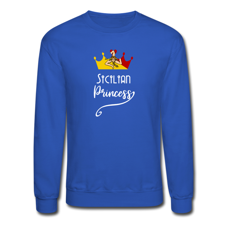 Sicilian Princess Crewneck Sweatshirt - royal blue