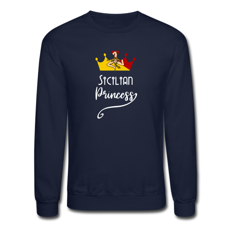 Sicilian Princess Crewneck Sweatshirt - navy