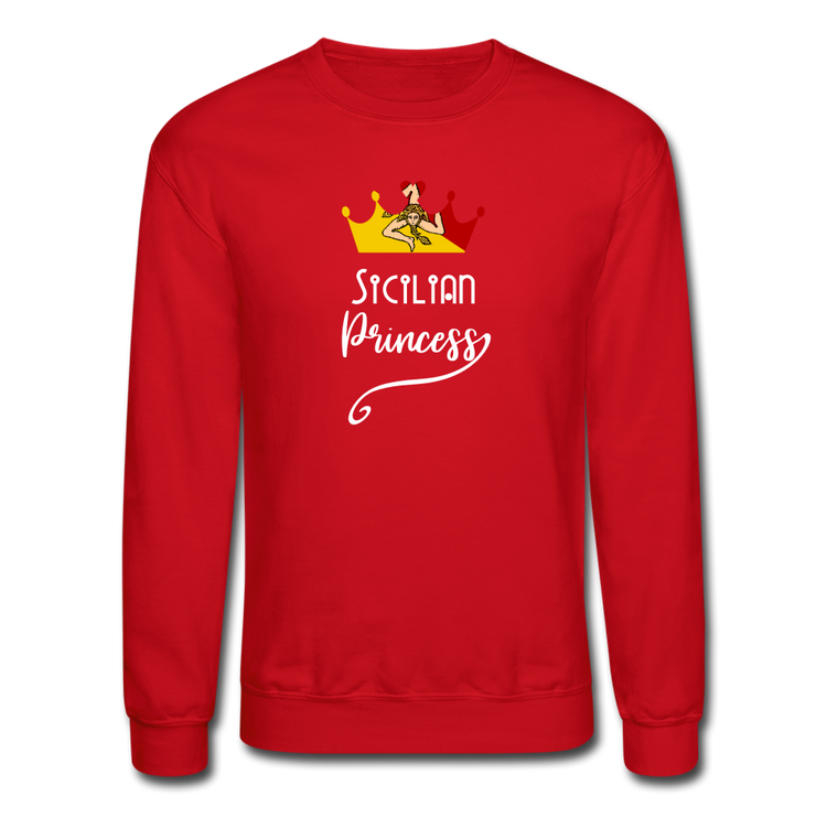 Sicilian Princess Crewneck Sweatshirt - red
