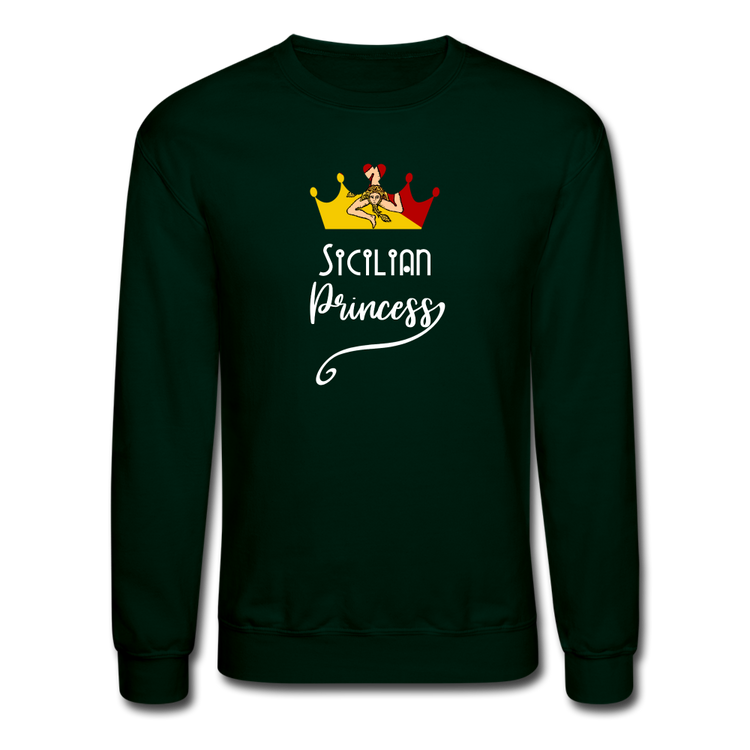 Sicilian Princess Crewneck Sweatshirt - forest green