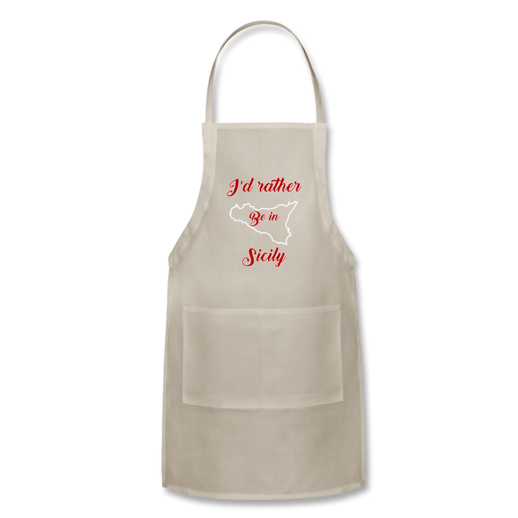 I'd rather be in Sicily Apron - natural