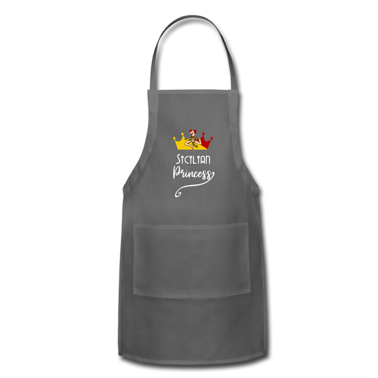 Sicilian Princess Apron - charcoal