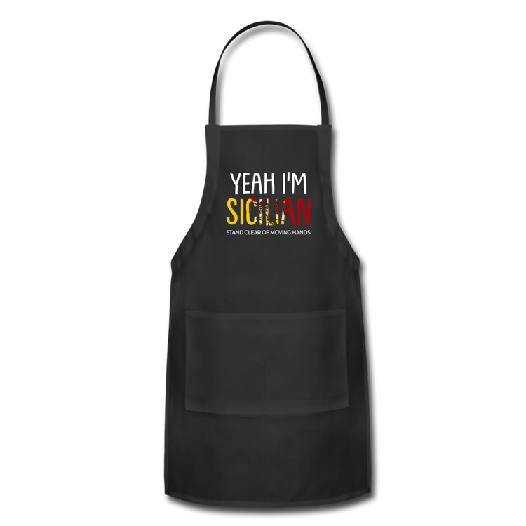 Yeah I am Sicilian Apron - black