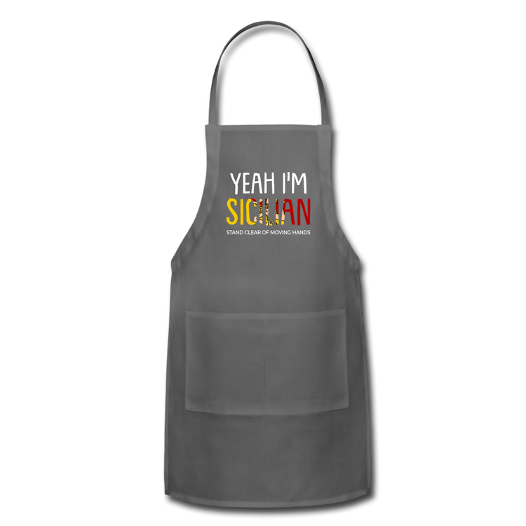 Yeah I am Sicilian Apron - charcoal