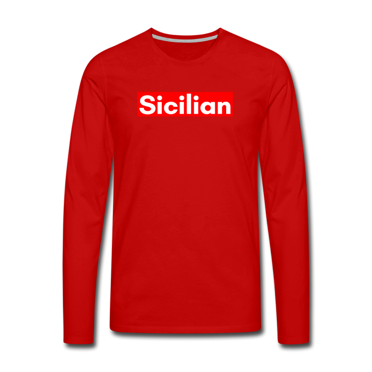 Sicilian Men's Longsleeve - red