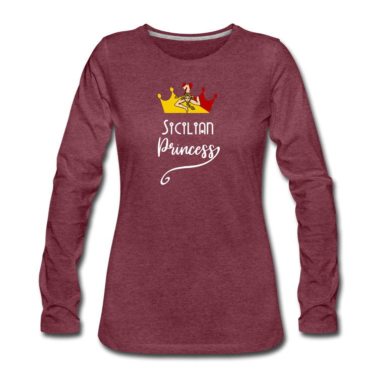 Sicilian Princess Women's Longsleeve - heather burgundy