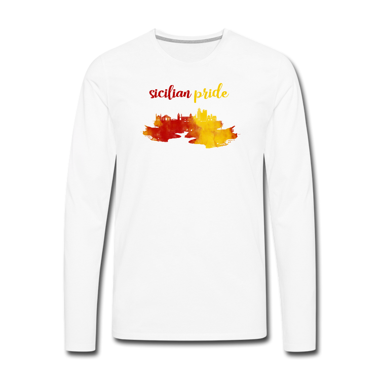 Sicilian Pride Men's Longsleeve - white