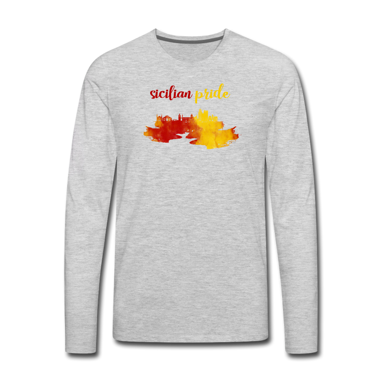 Sicilian Pride Men's Longsleeve - heather gray