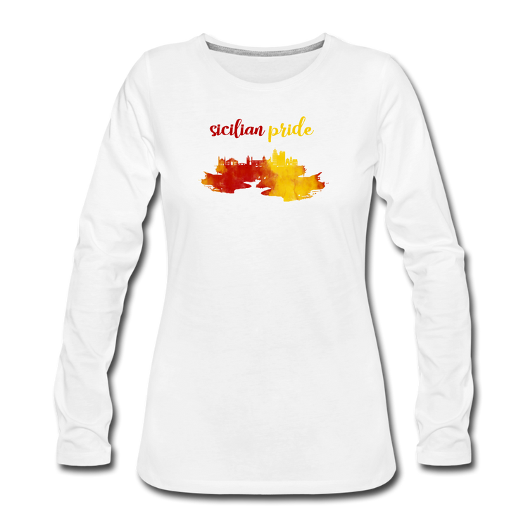Sicilian Pride Women's Longsleeve - white