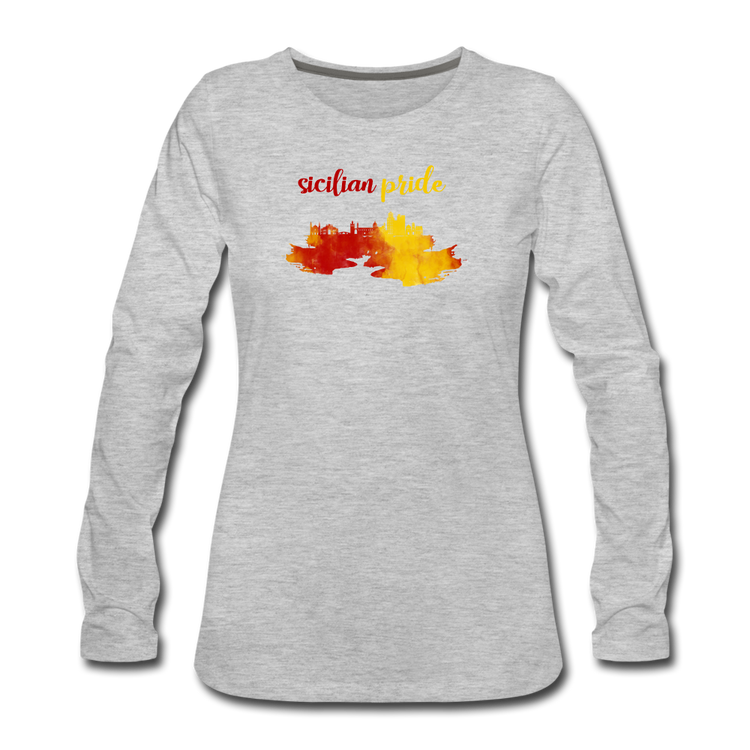 Sicilian Pride Women's Longsleeve - heather gray