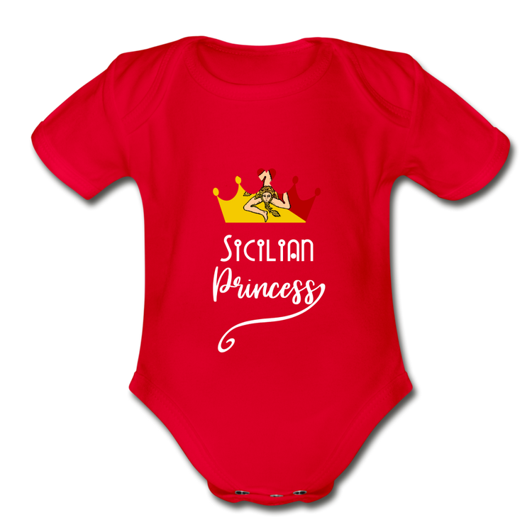 Sicilian Princess Organic Onesie - red