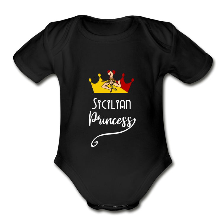 Sicilian Princess Organic Onesie - black