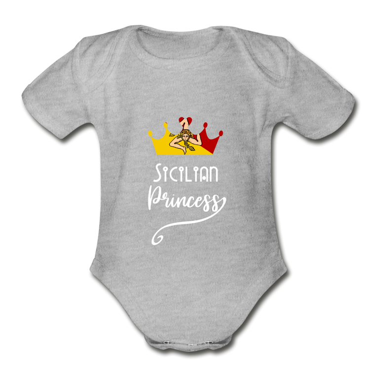 Sicilian Princess Organic Onesie - heather grey