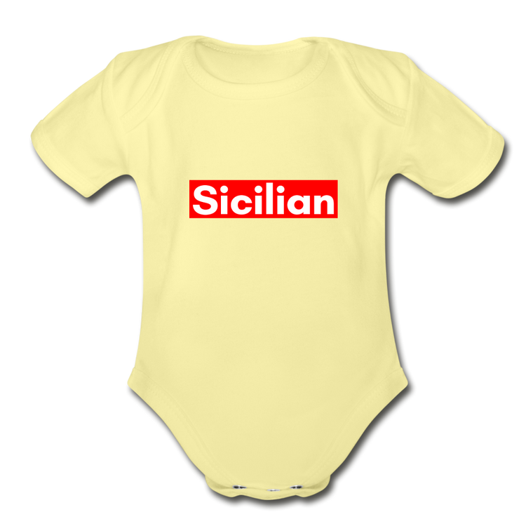 Sicilian Organic Onesie - washed yellow