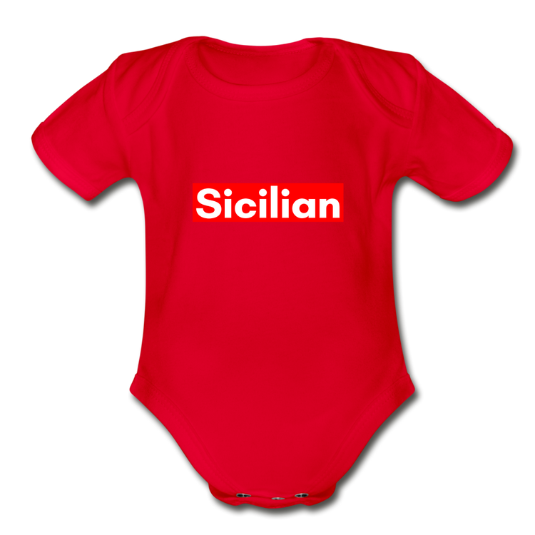 Sicilian Organic Onesie - red