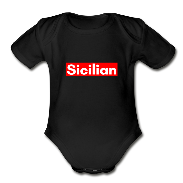 Sicilian Organic Onesie - black