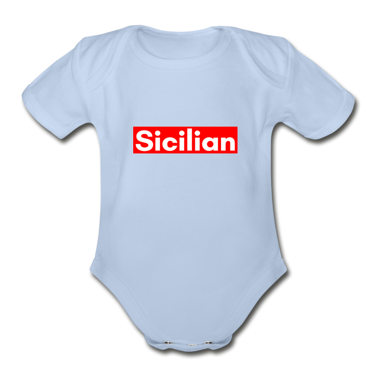 Sicilian Organic Onesie - sky