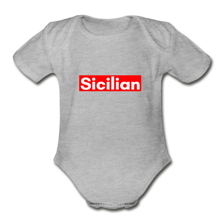 Sicilian Organic Onesie - heather grey