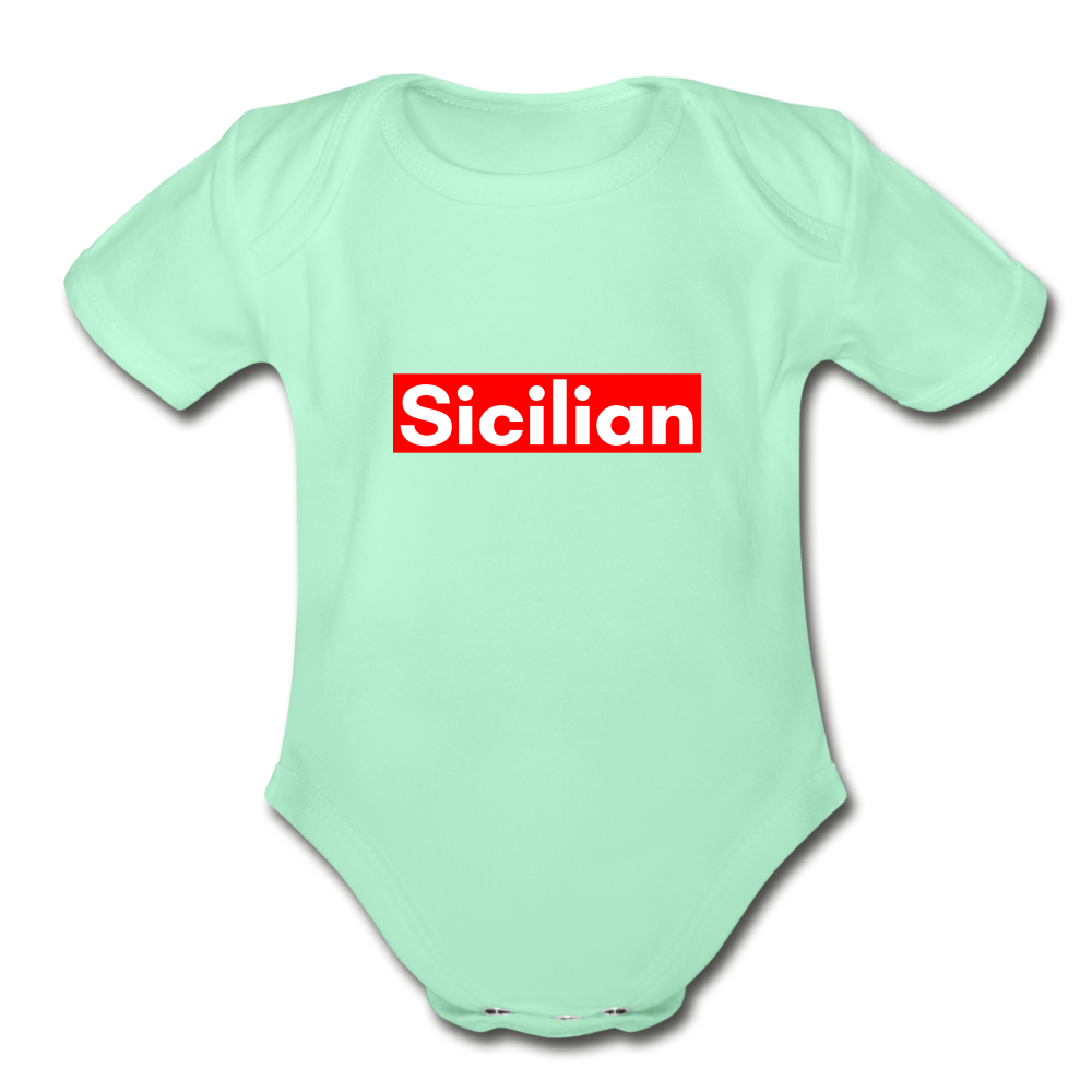 Sicilian Organic Onesie - light mint