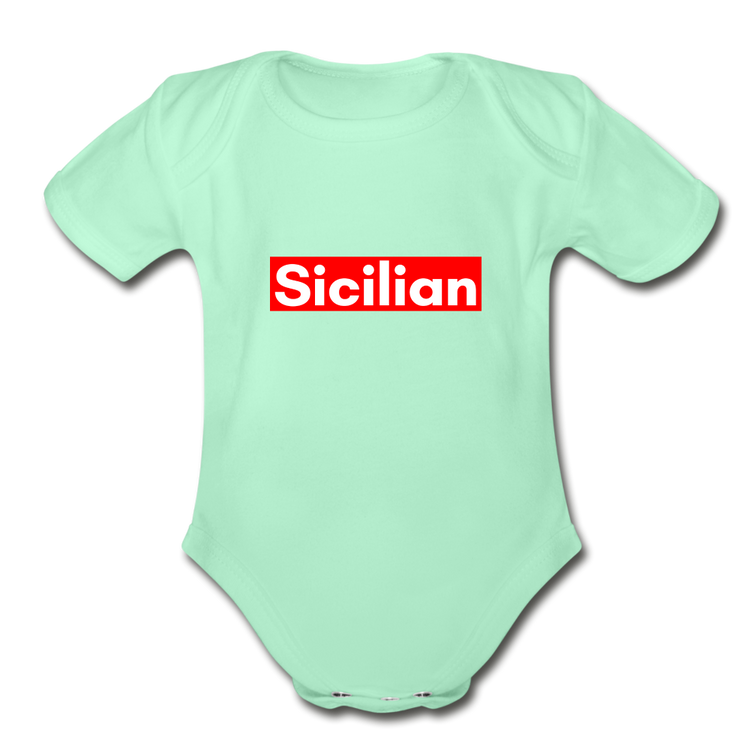Sicilian Organic Onesie - light mint