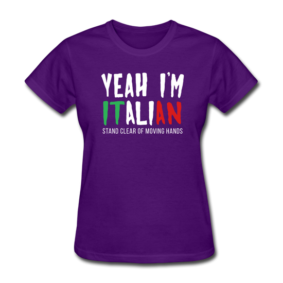 Yeah I'm Italian Women's T-Shirt - purple