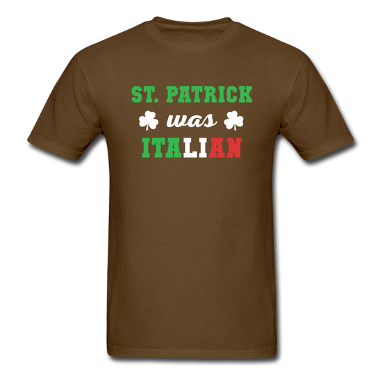 St.Patrick was Italian T-shirt - brown