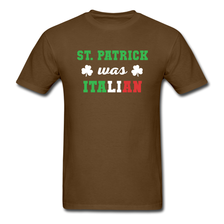 St.Patrick was Italian T-shirt - brown