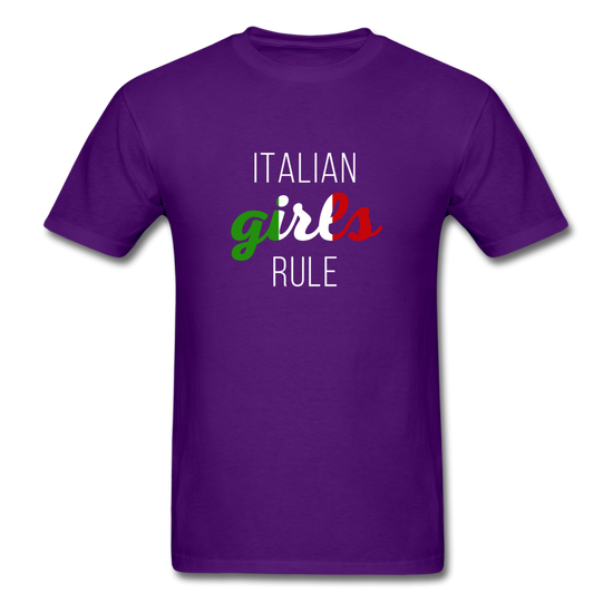 Italian girls rule T-shirt - purple