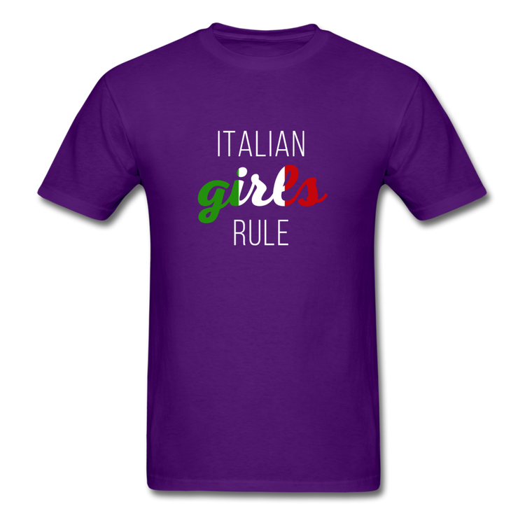 Italian girls rule T-shirt - purple