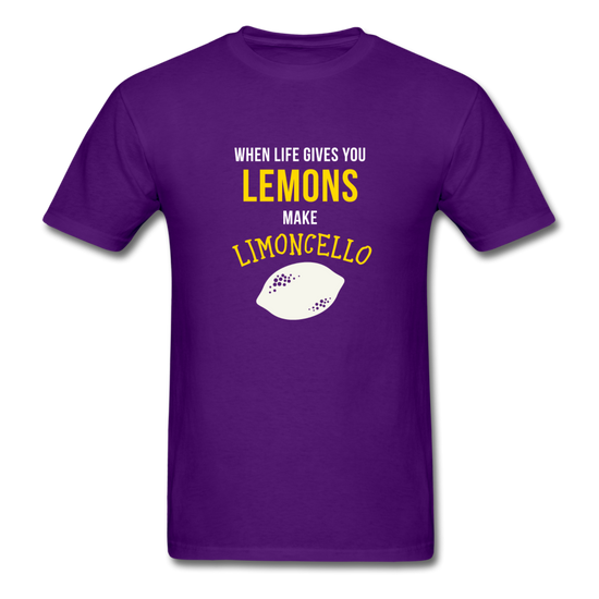 When life gives you lemons make Limoncello T-shirt - purple