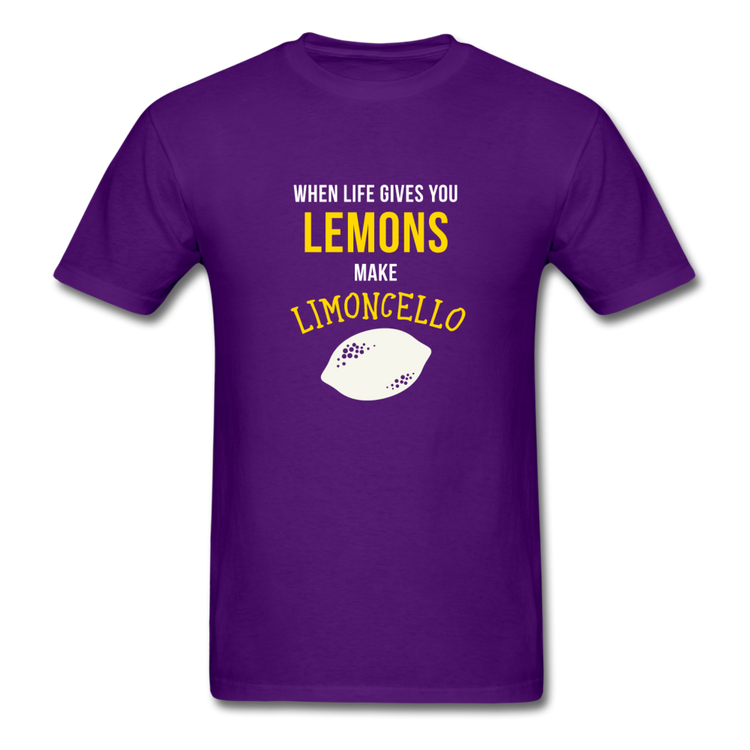 When life gives you lemons make Limoncello T-shirt - purple