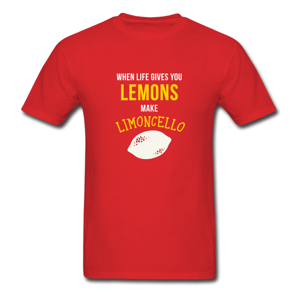 When life gives you lemons make Limoncello T-shirt - red