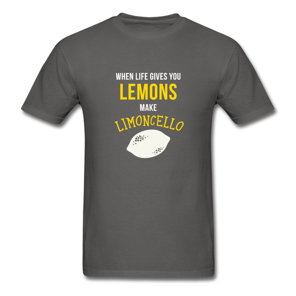 When life gives you lemons make Limoncello T-shirt - charcoal