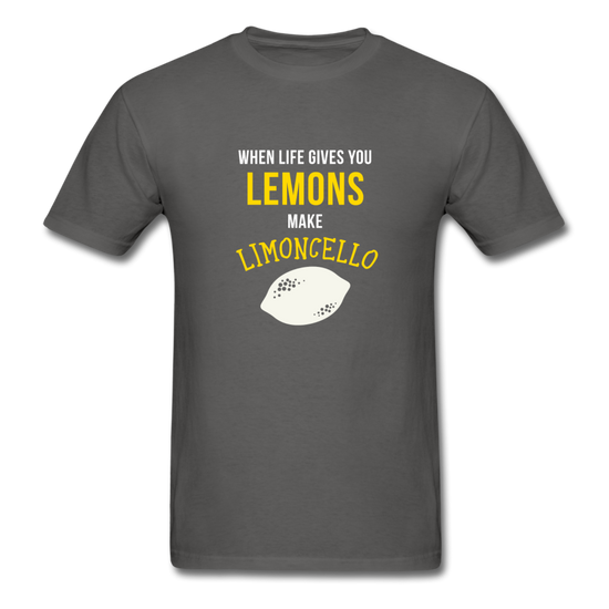 When life gives you lemons make Limoncello T-shirt - charcoal