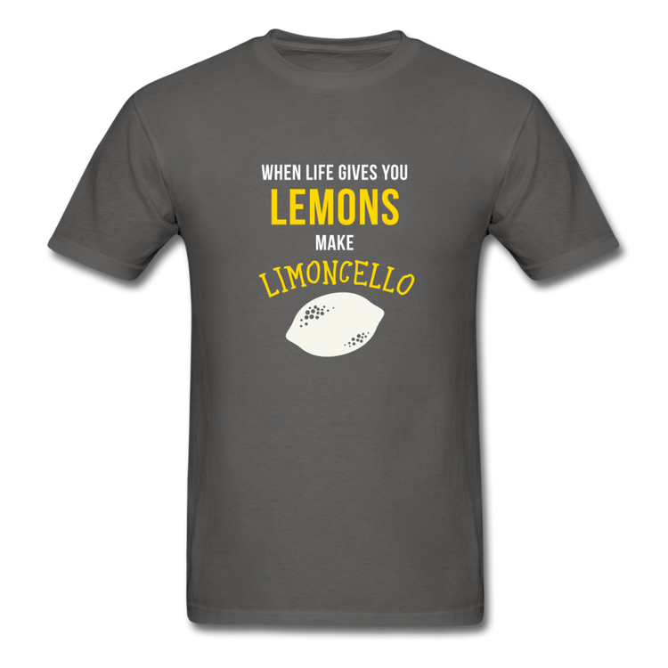 When life gives you lemons make Limoncello T-shirt - charcoal