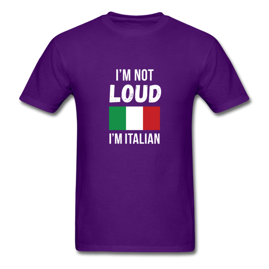 I'm not Loud I'm Italian T-shirt - purple