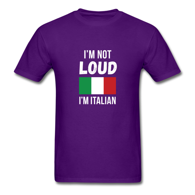 I'm not Loud I'm Italian T-shirt - purple