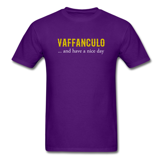 Vaffanculo... and have a nice day T-shirt - purple