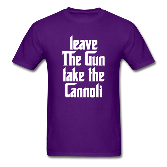 Leave The Gun Take The Cannolis T-shirt - purple